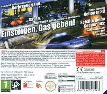 Crash Time 3D (Europe)(En,Fr,Ge,It) box cover back